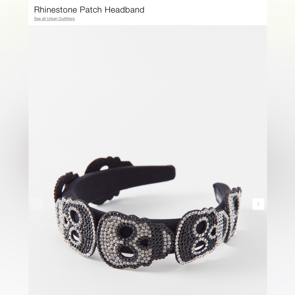 Rhinestone Patch Headband 💀 💄💋